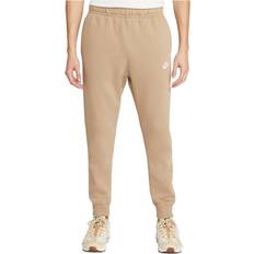Nike Cotton - Women Pants Nike Sportswear Club Fleece Joggers - Khaki/White