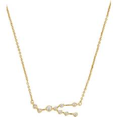 Sterling Forever Taurus When Stars Align Constellation Necklace - Gold/Transparent