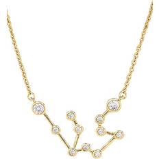 Sterling Forever Aquarius When Stars Align Constellation Necklace - Gold/Transparent