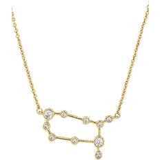 Sterling Forever Gemini When Stars Align Constellation Necklace - Gold/Transparent