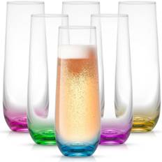 Red Drinking Glasses Joyjolt Hue Colored Drinking Glass 9.4fl oz 6