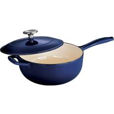 Cast Iron Sauciers Tramontina Gourmet Enameled Cast Iron with lid 0.75 gal