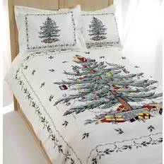 Avanti Spode Christmas Tree Bedspread Beige (259.1x218.4)