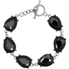 1928 Jewelry Tennis Bracelet - Silver/Black