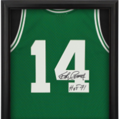 Fanatics Boston Celtics Bob Cousy Autographed Mitchell & Ness Kelly Green Swingman Jersey Shadowbox with ''HOF 71'' Inscription