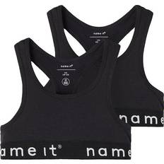 Jenter Topper Name It Short Top without Sleeves 2-pack - Black