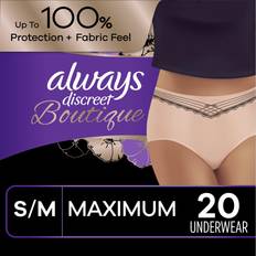 Always Discreet Boutique, Incontinence & Postpartum Underwear For Women,  Maximum Protection, Small/Medium, 20 Count : : Health & Personal  Care