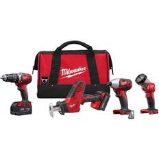 Drills & Screwdrivers Milwaukee M18 2695-24 4-Tool Combo Kit (2x3.0Ah)