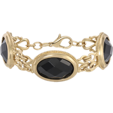1928 Jewelry Link Bracelet - Gold/Black