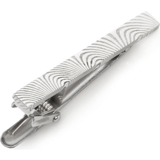 Ox and Bull Damascus Tie Clip - Silver