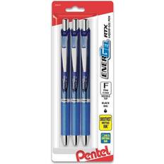 Pentel EnerGel-X Retractable Liquid Gel Pen 0.5mm Needle Tip Blue Ink, Box  of 12 (BLN105-C)