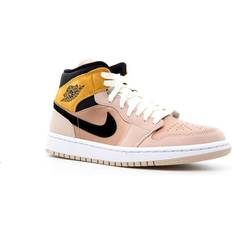 Nike Air Jordan 1 Mid SE W - Particle Beige/Black/Metallic Red Bronze