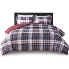 Madison Park Essentials Parkston Bedspread Red, Blue, Gray, Brown, Black (228.6x218.4)