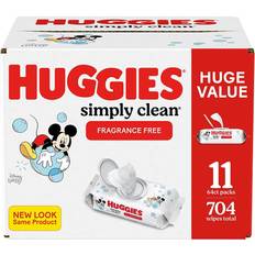 Huggies Simply Clean Fragrance Free Wipes 11x64pcs