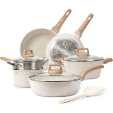 Vremi 8 Piece Ceramic Nonstick Cookware Set Induction Stovetop & Dishwasher  Safe