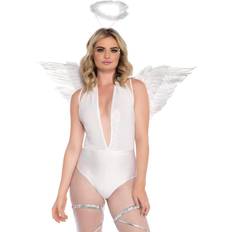 Weiß Zubehör Leg Avenue Feather Angel Wings & Halo Accessory Kit