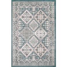 Nuloom Vintage Tile Becca Blue, Brown, Beige, Gray 96x120"