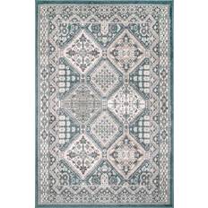 Nuloom Vintage Tile Becca Gray, Beige, Brown, Blue 96x120"