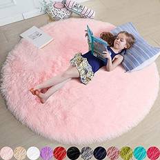 Amdrebio Fluffy Circle Rug Ø121.9