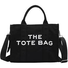 Jqwsve Canvas Tote Bags - Black