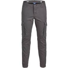 Jack & Jones Tapered Fit Cargo Trousers - Grey/Asphalt