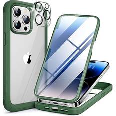 Bumper Case with 9H Tempered Glass with Camera Lens 2 Pcs for iPhone 14 Pro Max