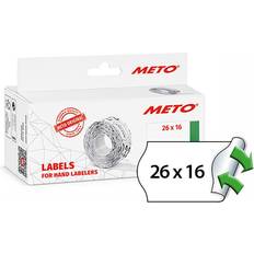 Prismerkemaskiner Meto Prisetiketter 9506166 Kan fjernes igen Etiket-bredde: 26 mm Etikethøjde: 16 mm Hvid 1 stk