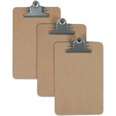 Universal Hardboard Clipboard, 3/4" Capacity, 5 x 8 Sheets, Brown