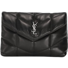 Small Puffer Leather Clutch - Nero
