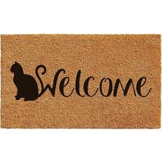 Calloway Mills Feline Welcome Natural, Black 29x17"