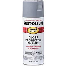 Spray Paint Rust-Oleum Stops Rust Protective Enamel 12 oz Wood Paint Smoke Gray