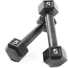 Cap Barbell Cast Iron Hex Dumbbell 2x5kg