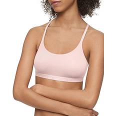 Calvin Klein Pure Ribbed Unlined Bralette - Barely Pink