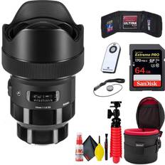 SIGMA Canon EF - ƒ/1.8 Camera Lenses SIGMA 14mm f/1.8 DG HSM Art Lens for Canon EF + SD Card Bundle