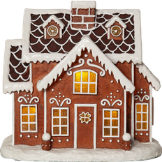 Innebygd strømbryter Julelamper Star Trading Gingerville Gingerbread House Julelampe 24.5cm