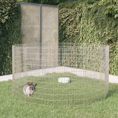vidaXL 12-Panel Rabbit Cage 54x100 Galvanised Iron