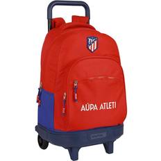 Dame - Vanntett Skolesekker Atlético Madrid School Rucksack with Wheels Red Navy Blue (33 x 45 x 22 cm)