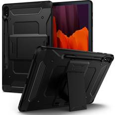 Samsung Galaxy Tab S7+ Tablet Covers Spigen Samsung Galaxy Tab S7 S8 Plus Cover Tough Armor Pro Gunmetal
