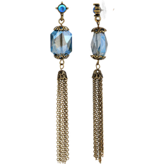 1928 Jewelry Drop Earrings - Bronze/Blue