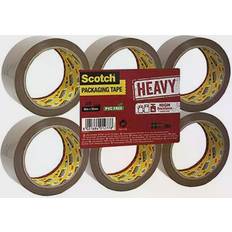 Verpackungsmaterial reduziert 3M Scotch Heavy Packaging Tape High Resistance Hotmelt 50mm x 66m Brown, Pack of