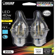 Feit led light bulbs Feit Electric Enhance Ftip 40Weq S White Medbase Dimmable LED Light Bulb 2 Pack, BPEFC40927CAFIL/2/RP