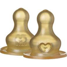 Bibs Accessories Bibs Bottle Nipple 2 Pack Latex Slow Flow