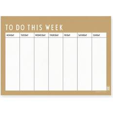 Beige Kalendere Design Letters weekly planner Beige