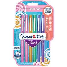 Paper Mate Flair Candy Pop 6pk Felt Pens 0.7mm Medium Tip