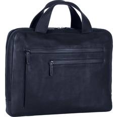 Leonhard Heyden Briefcase With Zipper 1 Comp. Str Computertasker Læder hos Magasin Blue