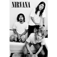 Nirvana Bathroom black white Poster