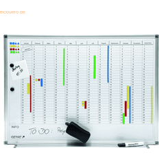 Genie AP2000 årsplanerare skrivbar magnettavla (månads; årsindelning; aluminiumram; 77 x 56 cm)