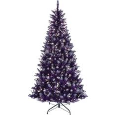 Puleo International Pre-Lit Fashion Purple Artificial Christmas Tree 78"