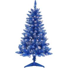 Puleo International Pre-Lit Fashion Artificial Blue Christmas Tree 48"