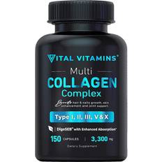 Vital Vitamins Multi Collagen Complex 3300mg 150